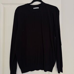 Zara men’s black crewneck long sleeve sweater size large